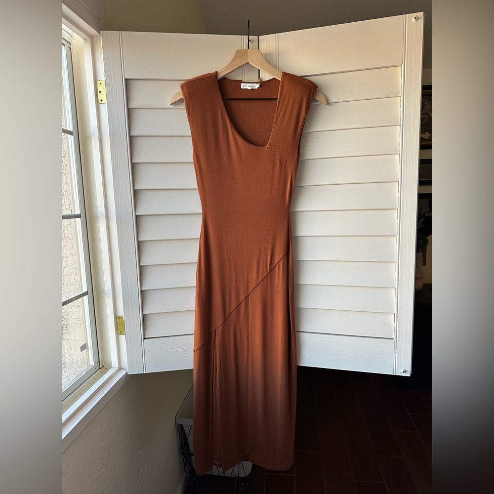 Good American Rustic Orange Bodycon Maxi Dress